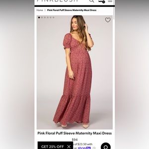 Pink Floral Maxi Dress - Pink Blush